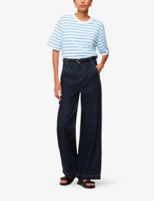 WHISTLES: Stripe relaxed-fit cotton T-shirt