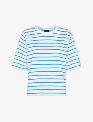 WHISTLES: Stripe relaxed-fit cotton T-shirt