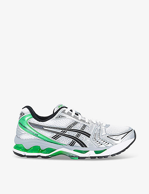 ASICS: GEL-KAYANO 14 leather and mesh mid-top trainers