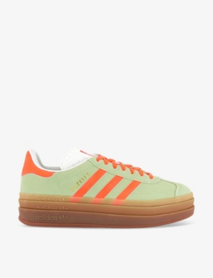 ADIDAS: Gazelle Bold brand-embellished suede low-top trainers