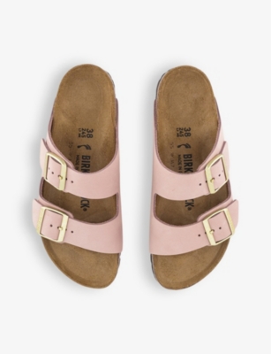 Shop Birkenstock Women's Soft Pink Nubuck Arizona Two-strap Leather Sandals
