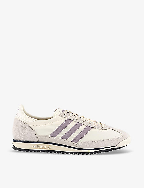 ADIDAS: SL 72 suede and mesh low-top trainers