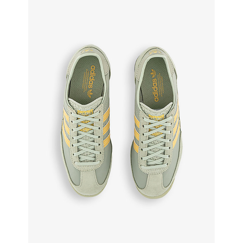 Shop Adidas Originals Adidas Women's Sage Yellow Purple Sl 72 Suede And Mesh Low-top Trainers