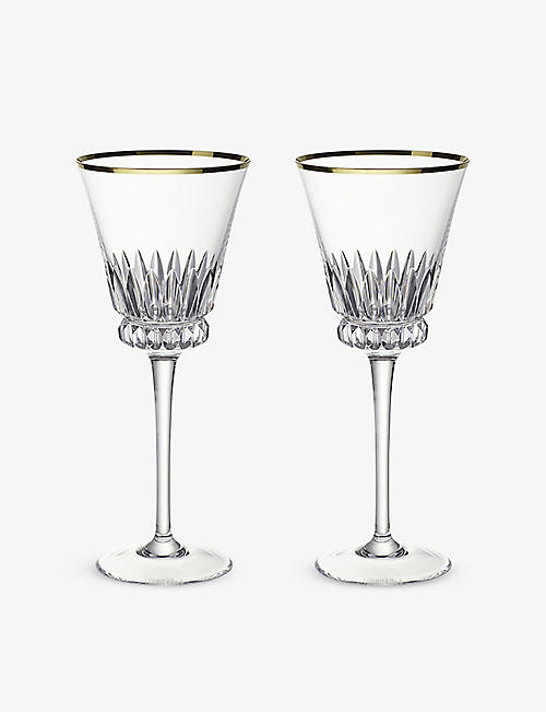 VILLEROY & BOCH: Grand Royal Gold crystal-glass white wine glasses set of 2