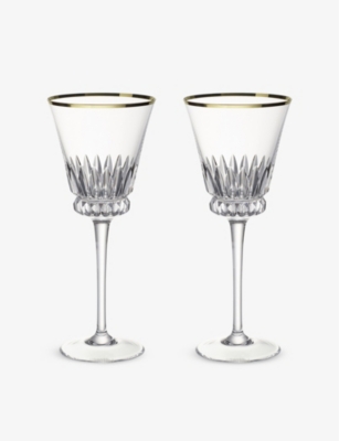 Shop Villeroy & Boch Grand Royal Gold Crystal-glass White Wine Glasses Set Of 2