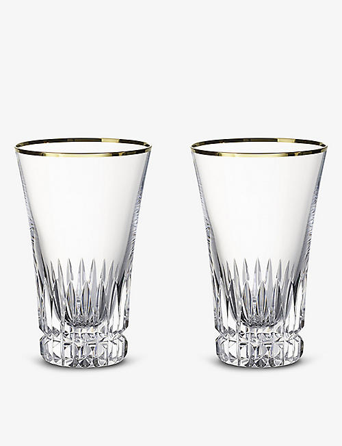 VILLEROY & BOCH: Grand Royal Gold crystal-glass tall glasses set of 2