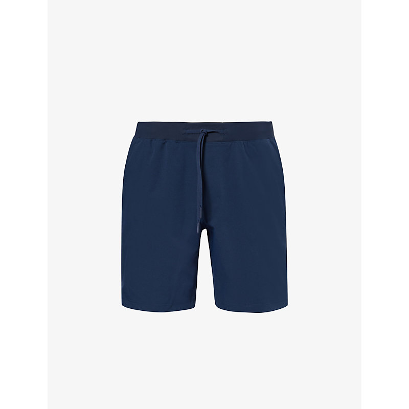 Lululemon Mens True Navy Zeroed In Linerless Stretch-recycled Polyester Shorts