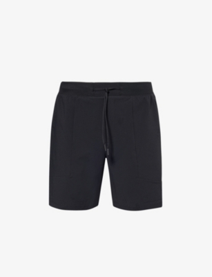 Lululemon Mens Black License To Train Tapered-fit Stretch Recycled-nylon Shorts