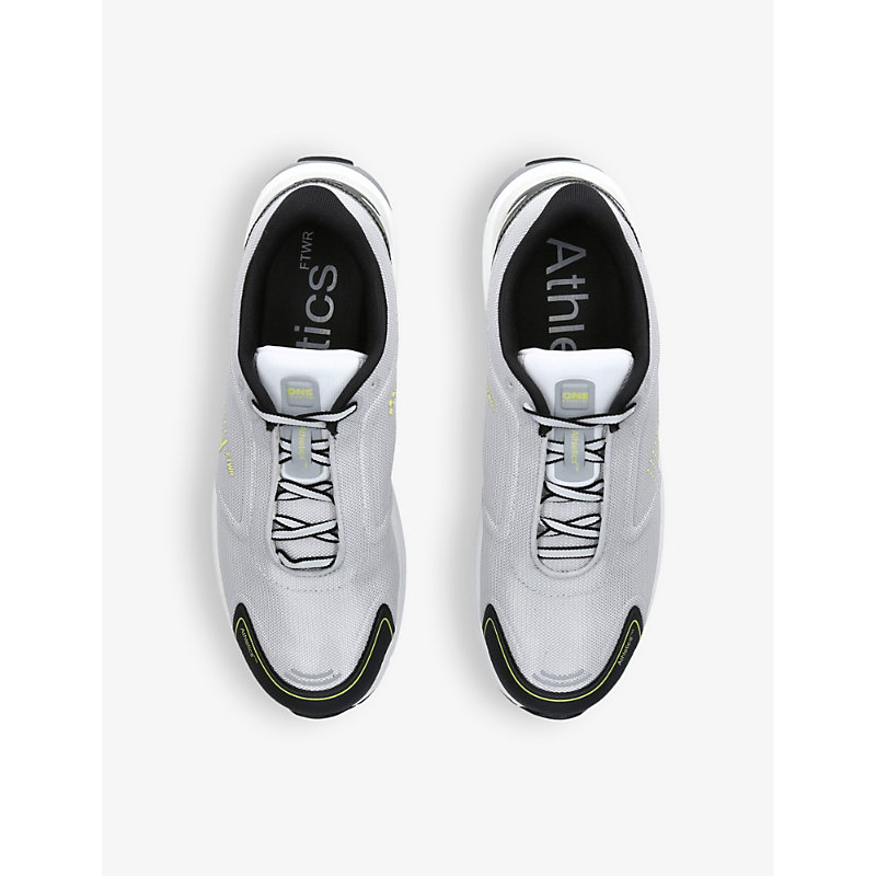 Shop Athletic One Remastered Brand-print Woven Low-top Trainers In Silver
