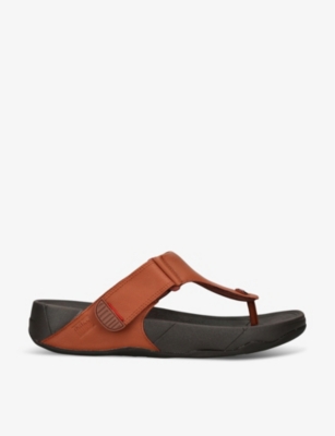 Shop Fitflop Men's Tan Trakk-ii Water-resistant Woven Sandals