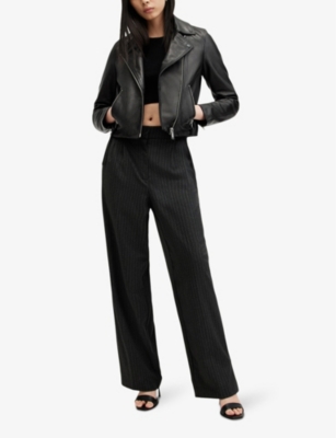 ALLSAINTS: Dalby slim-fit metal-hardware leather jacket