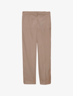 JOSEPH: Trina straight-leg high-rise stretch-cotton trousers