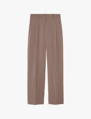 JOSEPH: Tarn tapered-leg high-rise silk-blend trousers