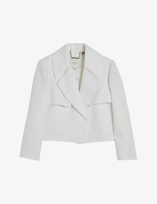TED BAKER: Shiroi textured-weave woven jacket