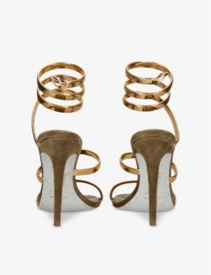 RENE CAOVILLA: Juniper 105 coiled-strap leather heeled sandals