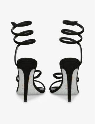 RENE CAOVILLA: Cleo coiled-strap suede heeled sandals