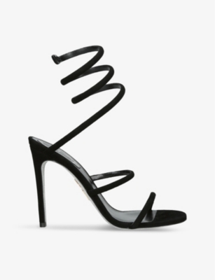 RENE CAOVILLA: Cleo coiled-strap suede heeled sandals