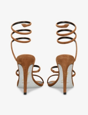 RENE CAOVILLA: Cleo 105  coiled-strap suede heeled sandals