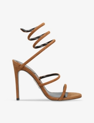 RENE CAOVILLA: Cleo 105  coiled-strap suede heeled sandals