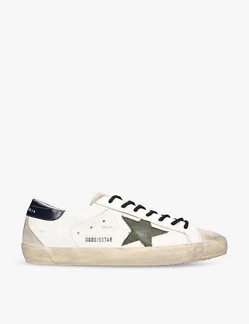 GOLDEN GOOSE: Men's Super-Star leather low-top trainers