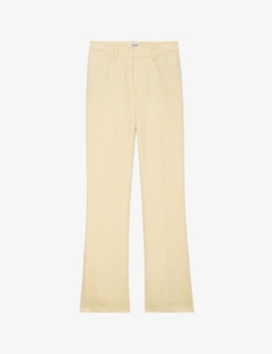 ZADIG&VOLTAIRE: Pistol high-rise wide-leg cotton and linen-blend trousers