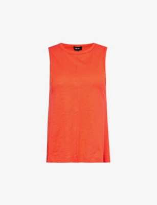 Shop Me And Em Womens Tulip Red Marl-weave Sleeveless Cotton-jersey Top