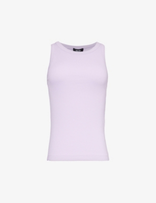 ME AND EM: Ultimate ribbed stretch-cotton tank top
