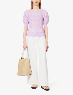 Shop Me And Em Lace-stitch Wool, Cashmere And In Light Lupin