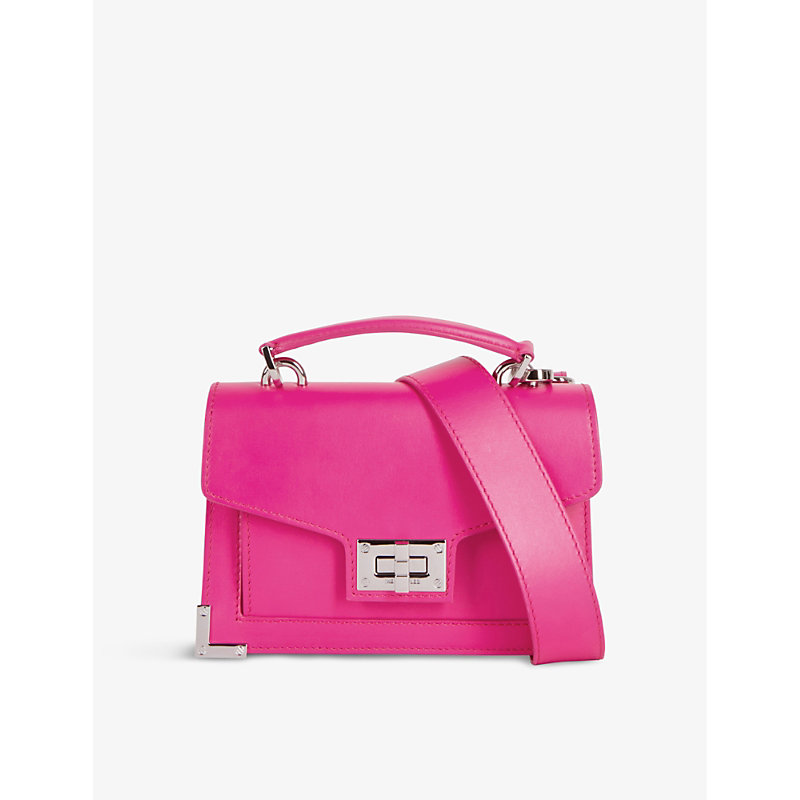 Shop The Kooples Women's Pink Emily Nano Leather Shoulder Bag