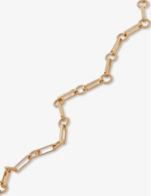 Shop V By Laura Vann Women's Gold Twisted-link 18ct Yellow Gold-plated Recycled Sterling-silver Bracelet