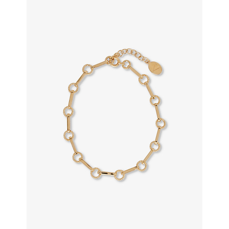 V By Laura Vann Womens Gold Twisted-link 18ct Yellow Gold-plated Recycled Sterling-silver Bracelet