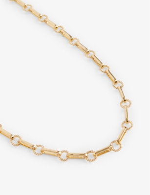Shop V By Laura Vann Women's Gold Twisted-link 18ct Yellow Gold-plated Recycled Sterling-silver Necklace