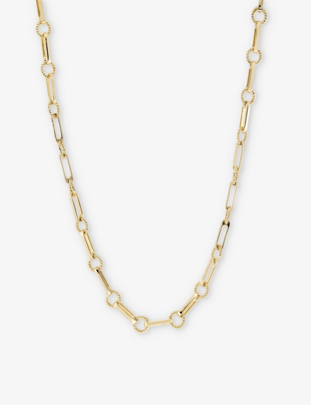 Twisted-link 18ct yellow gold-plated sterling-silver necklace