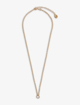 V By Laura Vann Womens Gold Carrier 18ct Yellow Gold-plated Recycled Sterling-silver Necklace