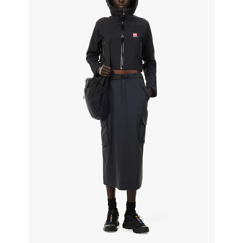 Shop 66 North Snaefell Cropped Shell Jacket In Black