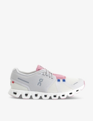 Womens On-Running Cloud 5 Combo mesh low-top trainers