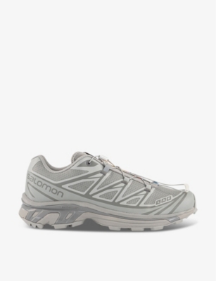 Shop Salomon Mens Ghost Gray Ghost Gray Gr Xt-6 Quick-lace Mesh Low-top Trainers