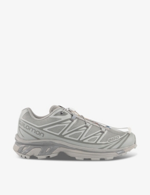 Shop Salomon Men's Ghost Gray Ghost Gray Gr Xt-6 Quick-lace Mesh Low-top Trainers