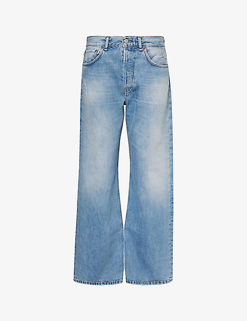 ACNE STUDIOS: 2021F faded-wash loose-fit straight-leg jeans