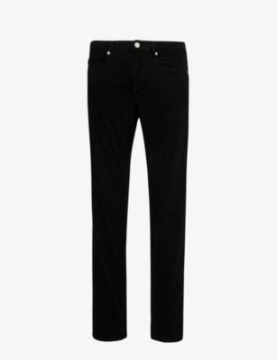 Frame L'homme Slim Stretch-denim Jeans In Noir