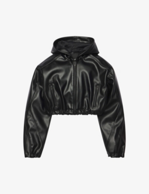 KHY - Cropped oversized-fit faux-leather jacket | Selfridges.com