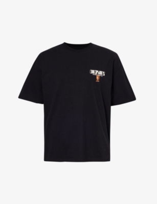 Shop Dickies Men's Black Pearisburg Branded-print Cotton-jersey T-shirt