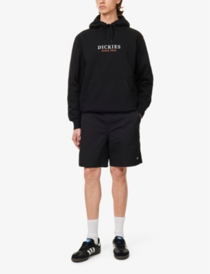 Shop Dickies Mens  Fincastle Logo-patch Shell Shorts In Black