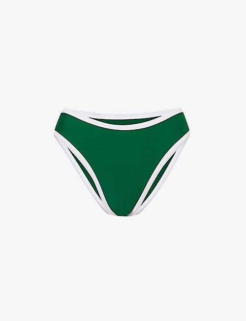 4TH & RECKLESS: Cabo contrast-trim bikini bottoms