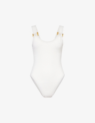 4TH & RECKLESS: Cala crinkle-texture swimsuit