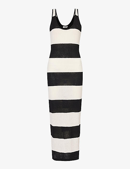 4TH & RECKLESS: Tulum stripe-pattern woven maxi dress