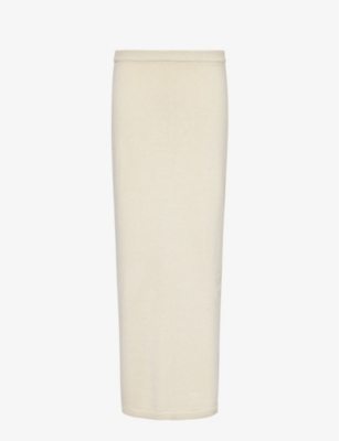 Shop 4th & Reckless Women's White Rico Elasticated-waist Cotton-blend Maxi Skirt