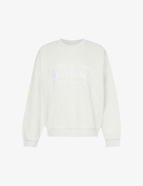 4TH & RECKLESS: Embroidered relaxed-fit cotton-jersey sweatshirt