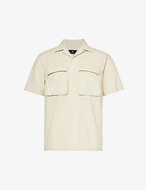 BELSTAFF: Mineral Caster camp-collar regular-fit stretch-cotton shirt