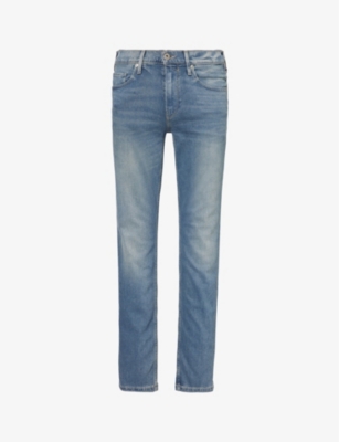 PAIGE: Federal Slim straight-leg mid-rise stretch-denim blend jeans